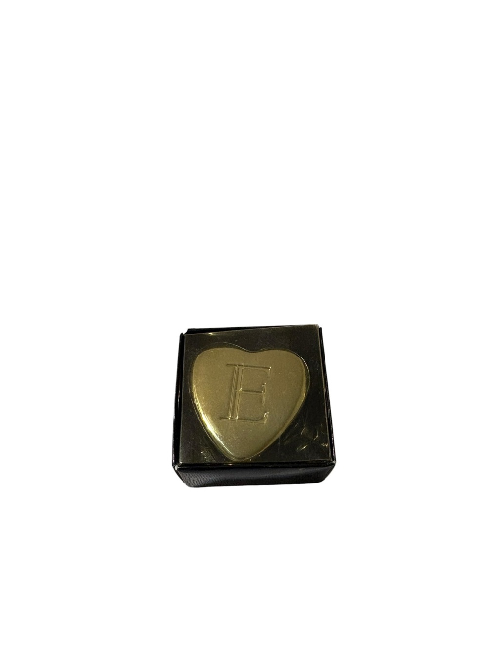 Heart-Shaped Monogram Trinket Box with 'E'